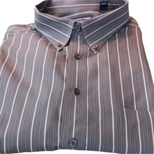RoundTree & Yorke Coal Pattern Dress Shirt,